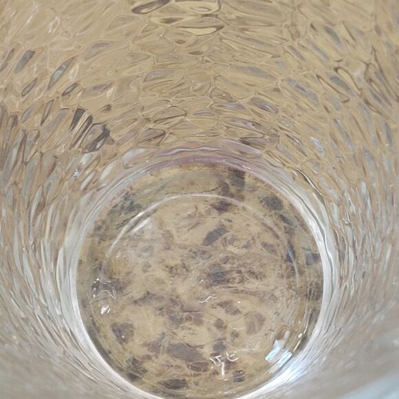 Libbey Frost Pattern Clear Drinking Glasses Set of 2 Crackle pattern on inside - Picture 4 of 7